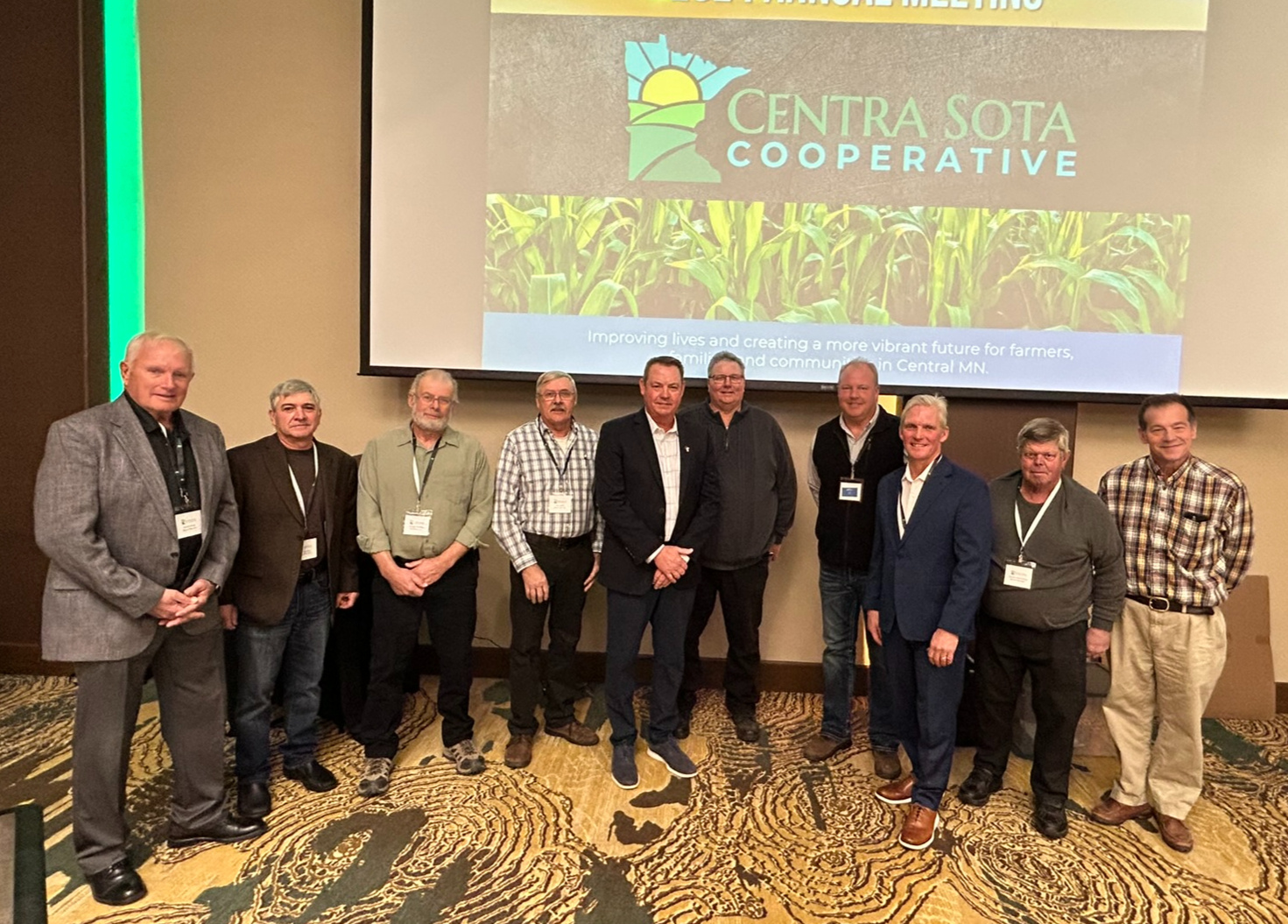 Current Board (L to R): Steve Sievek, Bill Holthaus, Don Thomes, Ken Welle, Jeff Johnson, Roger Roerick, Pete Ewing, Charles Krause, Vern Willenbring, Clay Montgomery