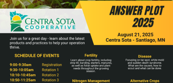 Centra Sota Answer Plot 2025 flyer showing event schedule, discussion topics, and how to register.